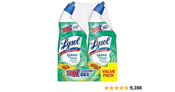 Lysol Power Toilet Bowl Cleaner Scent, Clear, Country, 48 Fl Oz, (Pack of 2) - $3.47