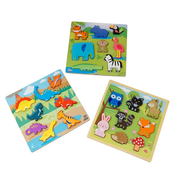 3-Pack Spark Create Imagine Chunky Wooden Animal Puzzle $8.24 + Free Shipping w/ Walmart+ or on orders $35+
