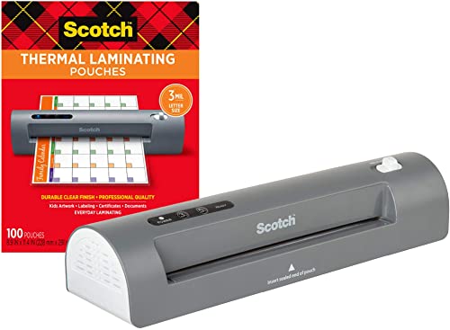 Scotch TL901X Thermal Laminator + 100-Count Letter-Size Sheet Pouch Bundle $17.27 + Free Shipping w/ Prime or on orders $25+