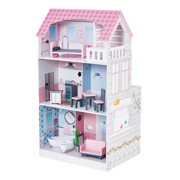 Teamson Kids Wonderland Ariel 2-in-1 Doll House & Play Kitchen (pink/grey) $69 + Free Shipping