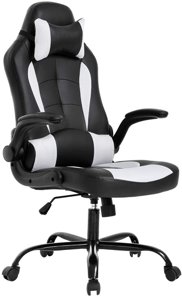 BestOffice Ergonomic PC Gaming/Office Desk Chair w/ Lumbar Support (black/white) $62.88 + Free Shipping