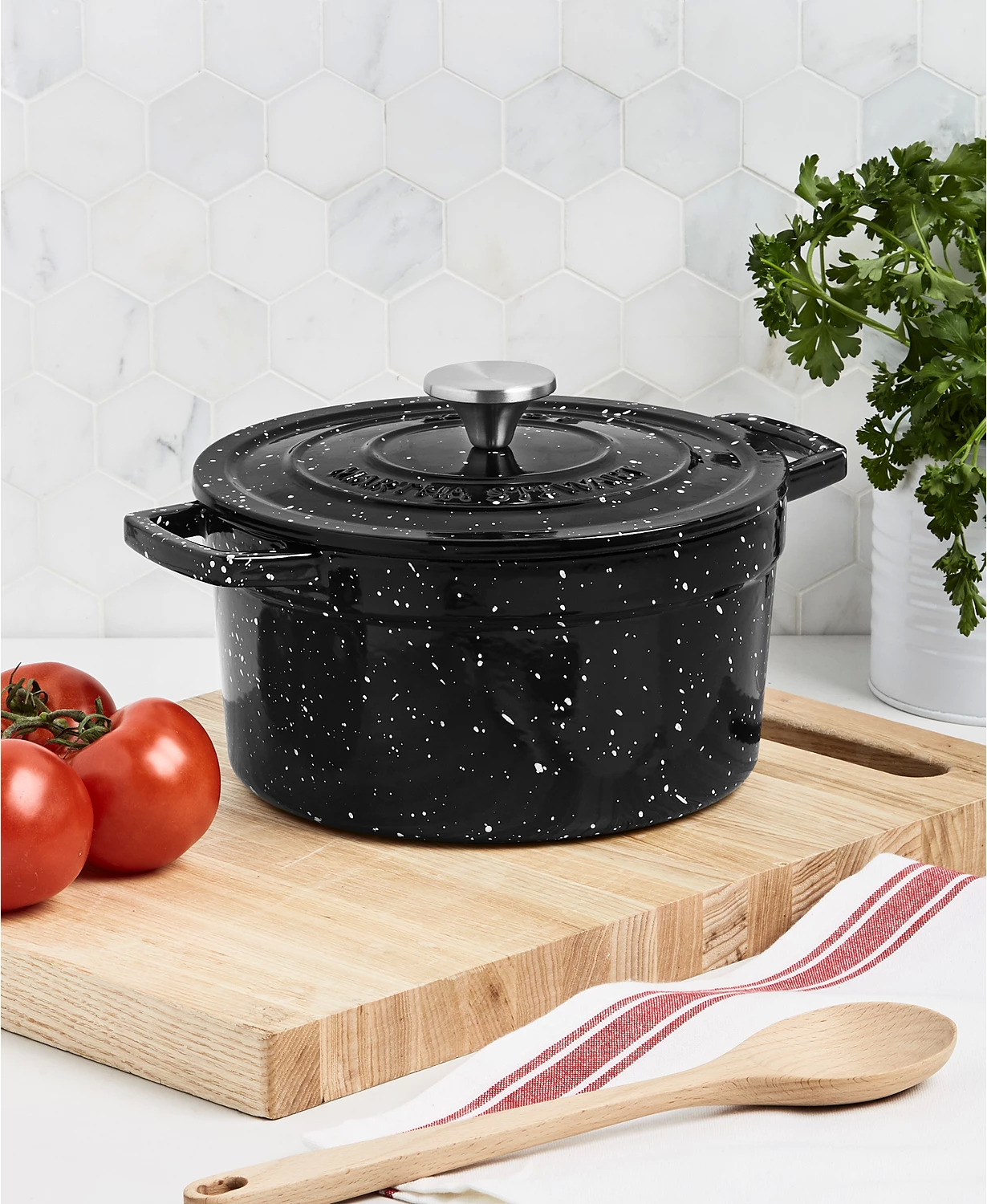 4-Qt. Enameled Cast Iron Speckled Dutch Oven (3 colors) $49.93, 4-Qt. Enameled Cast Iron Round Dutch Oven (6 colors) $50 + 10% Slickdeals Cashback + Free Shipping