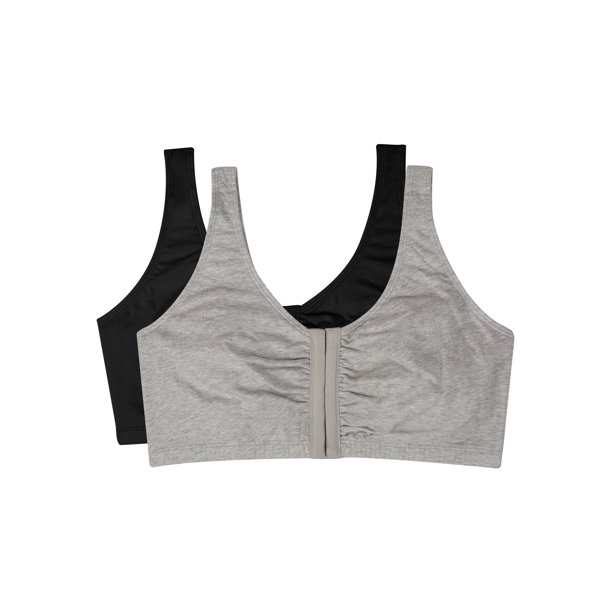2-Pack Fruit of the Loom Women's Comfort Front Close Sports Bra (Various)