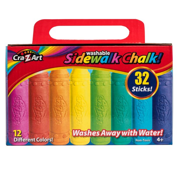 32-Count Cra-Z-Art Washable Sidewalk Chalk (12 assorted colors) $2.97 + Free Store Pickup at Walmart or Free Shipping w/ Walmart+ or on $35+