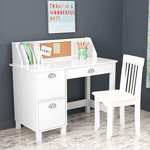 Kidkraft Wooden Study Desk with Chair (ages 5 - 10): White $95.04, Espresso $110.80 + Free Shipping