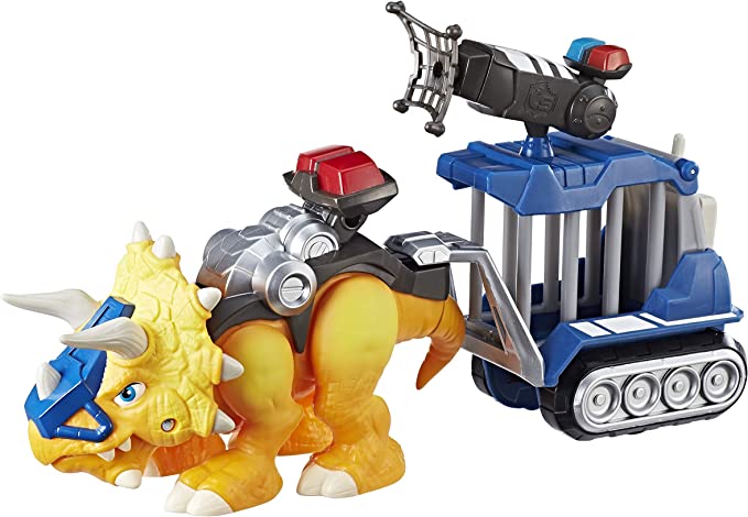 Chomp Squad Playskool Officer Lockup Triceratops Dinosaur Figure Police Toy w/ Pretend Jail Cell $4.72 + Free Shipping w/ Prime or on orders $25+