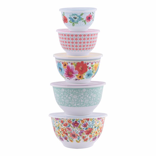 10-Piece The Pioneer Woman Melamine Mixing Bowl Set (petal party) $24.96 + Free Shipping w/ Walmart+ or on $35+