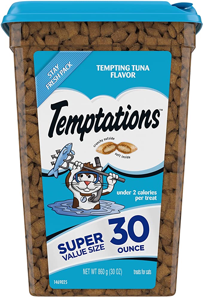 Temptations: 30-Oz MixUps Crunchy & Soft Cat Treats (tuna, shrimp, salmon) $8.78, 30-Oz Classic Crunchy & Soft Cat Treats (tuna) $8.90 & More + Free Shipping