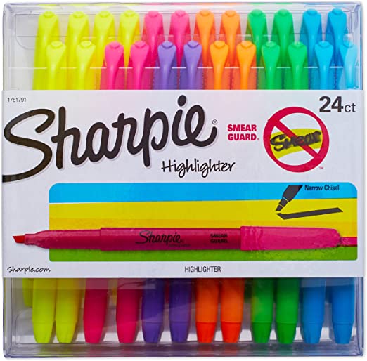 24-Count Sharpie Liquid Pocket Highlighters (assorted colors) $9.24 + Free Shipping w/ Prime or on $25+
