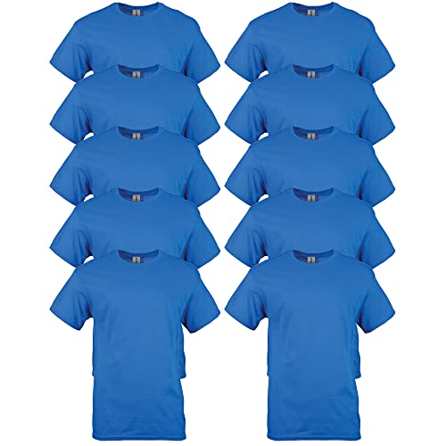 10-Pack Gildan Men's Heavy Cotton T-Shirt (Royal, XL Size) $12.15