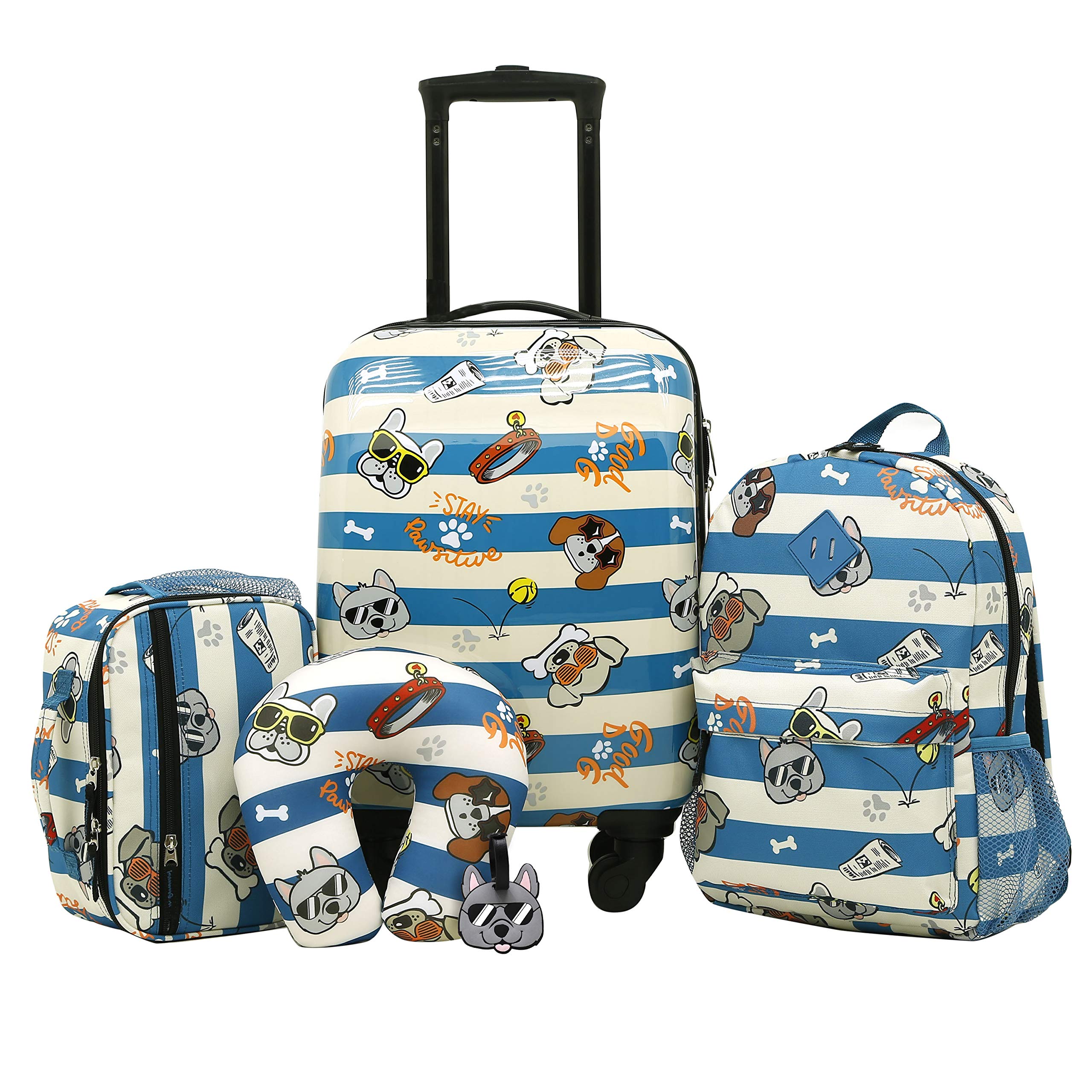 5-Piece Travelers Club Kids' Luggage Set: Cool Dog $49.15, Cars $61.82 + Free Shipping