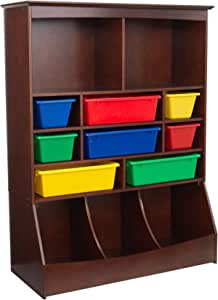 Kidkraft Wooden Wall Storage Unit w/ 8-Count Plastic Bins (Espresso) $87 + Free Shipping