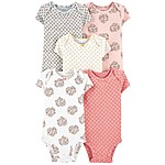 5-Pack Carter's Baby Girls' &amp; Boys' Cotton Bodysuits (various styles) $7.35 (after text code) + 6% Slickdeals Cashback (PC Req-d) + Free Store Pickup at Macys or FS on $25+