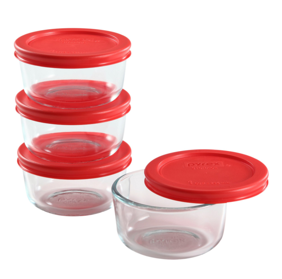 10-Piece Chef Buddy Glass Food Storage w/ Snap Lids $16, 4-Count 1-Cup Pyrex Simple Storage Dish Value Pack $10.20 & More + F/S on $35+
