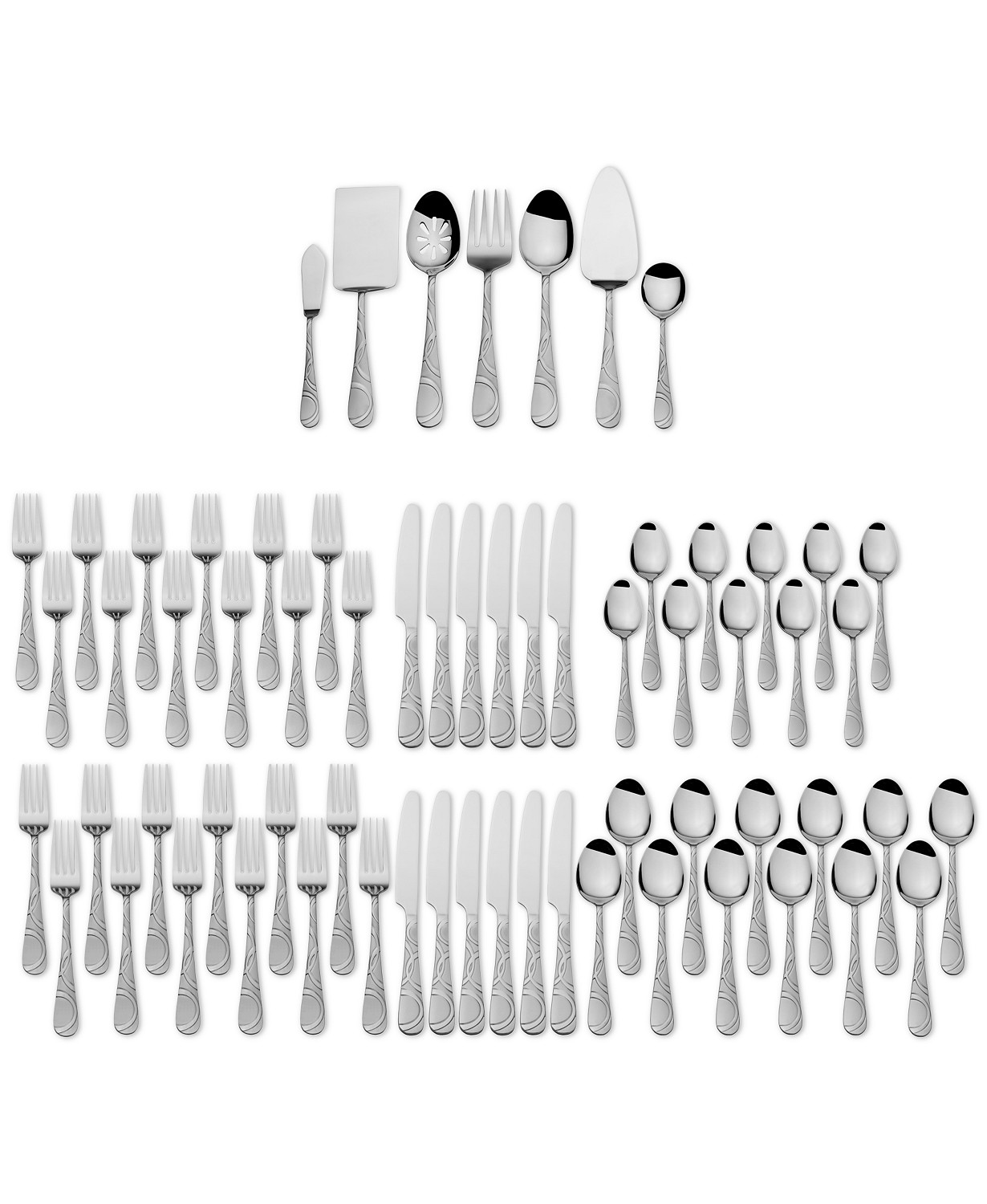 67-Piece Carleigh Flatware & Hostess Set (service for 12) $40 & More + Free Shipping