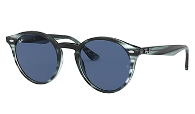 Ray-Ban Sale: RB2180 Striped Blue Havana Low Bridge Fit (dark blue classic lens) $72, RB4165 Blue Justin Flash Gradient Lenses (green gradient mirror lenses) $78.50 & More + F/S