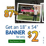 Personalized Party Banner for only $2 + shipping  ($8.95 shipped) from Shindigz Ends 6/10/13 First 1,000 Only