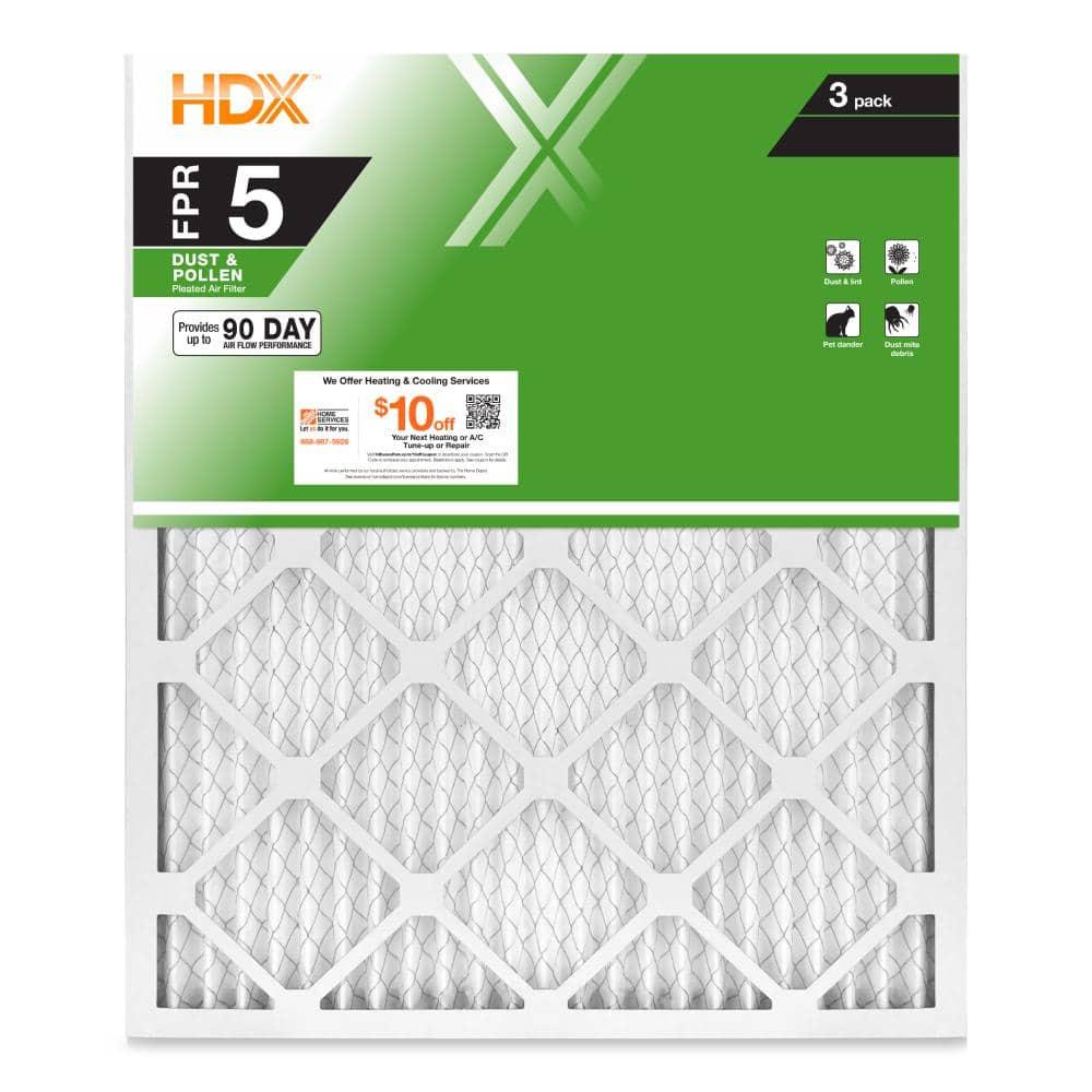 Home Depot daily special 3/19 3-pk 18x20 air filter w/ free shipping $11.97