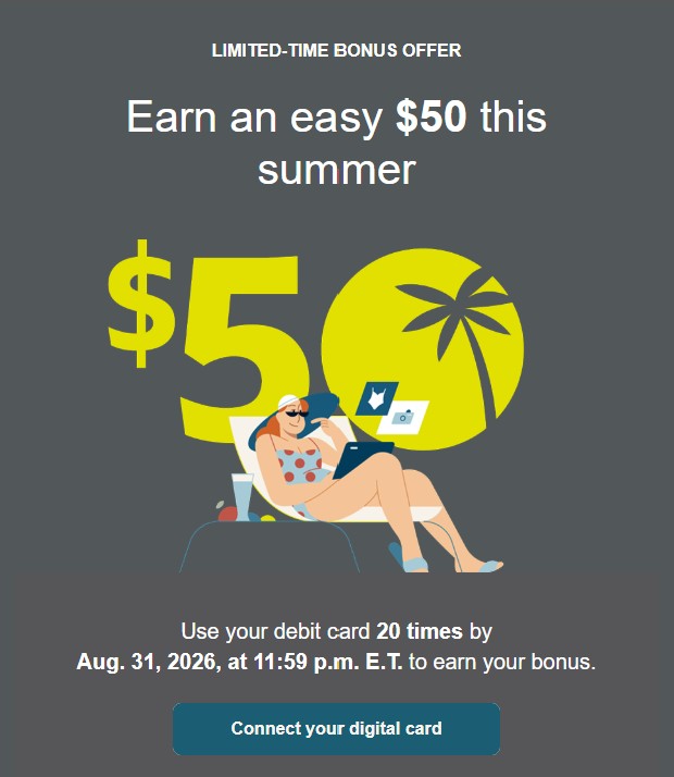 YMMV $50 Bonus Existing Capital One Users - Use 360 Checking Debit
