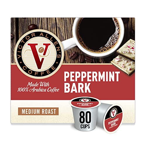 Victor Allen's Coffee Peppermint Bark K Cups, 80 Count (Compatible with 2.0 Keurig Brewers) (FG014612) $24.37