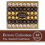 Ferrero Rocher Fine Hazelnut Milk Chocolate and Coconut Confections, 48 Count, Assorted Chocolate Candy Collection Gift Box $15.09 + free s/h
