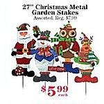Old Time Pottery Black Friday: 27&quot; Christmas Metal Garden Stakes for $5.99