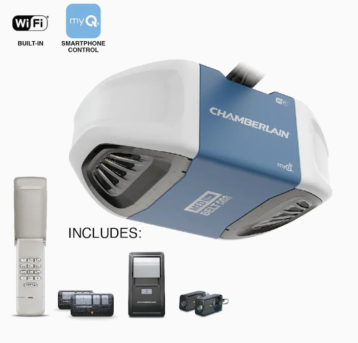 Chamberlain 0.5-HP Belt Drive Garage Door Opener w/ Built-In Wi-Fi $159 + Free Shipping