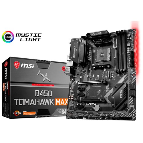 MSI - B450 TOMAHAWK MAX (Socket AM4) USB-C Gen2 AMD Motherboard $114.99