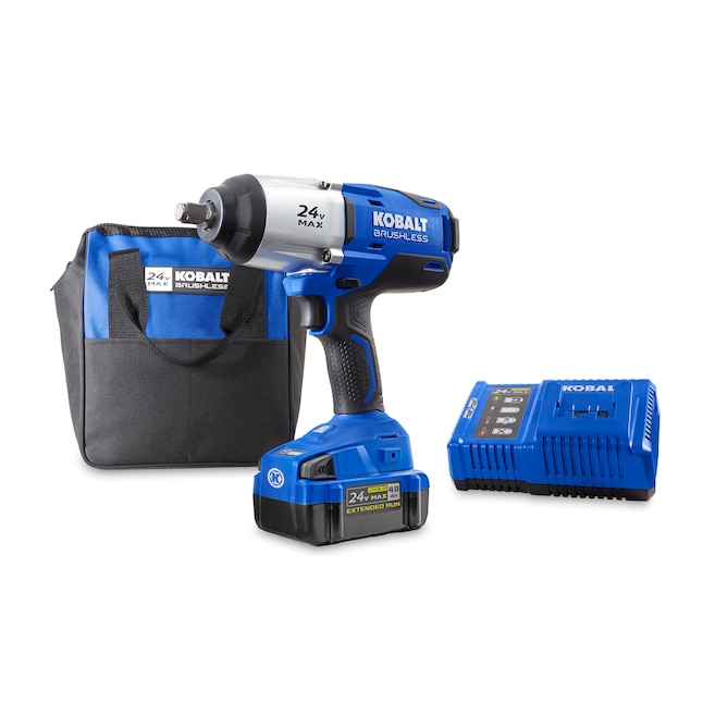 **YMMV** Kobalt  24-volt Max Variable Speed Brushless 1/2-in Drive Cordless Impact Wrench (1-Battery Included) $125.27