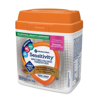 Member's Mark HMO Non-GMO Infant Formula, Sensitivity (48 oz.) $21.48