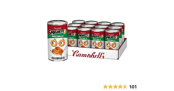 Spaghettios with meatballs, 12 pack of m22.2oz cans 13.03 after coupon and S&S - $13.03