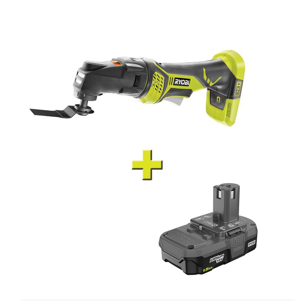 Ryobi 18v One Jobplus Base W Multi Tool Attachment 1 5 Ah Li Ion Battery