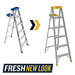 Werner 6 ft. Aluminum Step Ladder (10 ft. Reach Height) with 250 lb. Load Capacity Type I Duty Rating 366 - $39.88