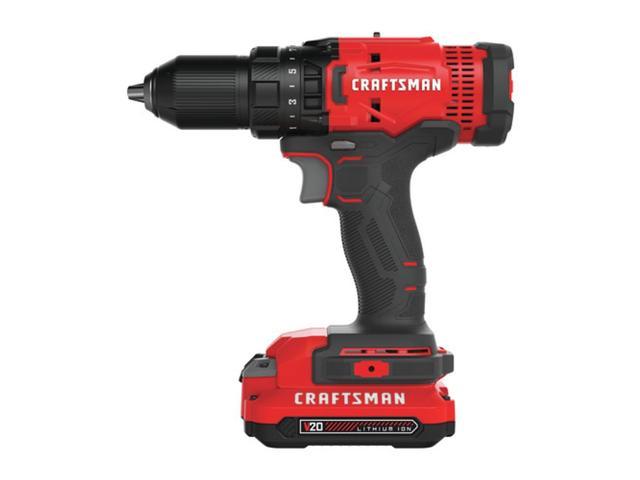 Craftsman CMCD700C1R 20V Variable Speed Lithium-Ion 1/2 in. Cordless Drill Driver Kit with 1 (1.3 Ah) Battery (Refurbished) $49.99