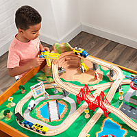 kidkraft ride around town train set & table with 100 accessories included
