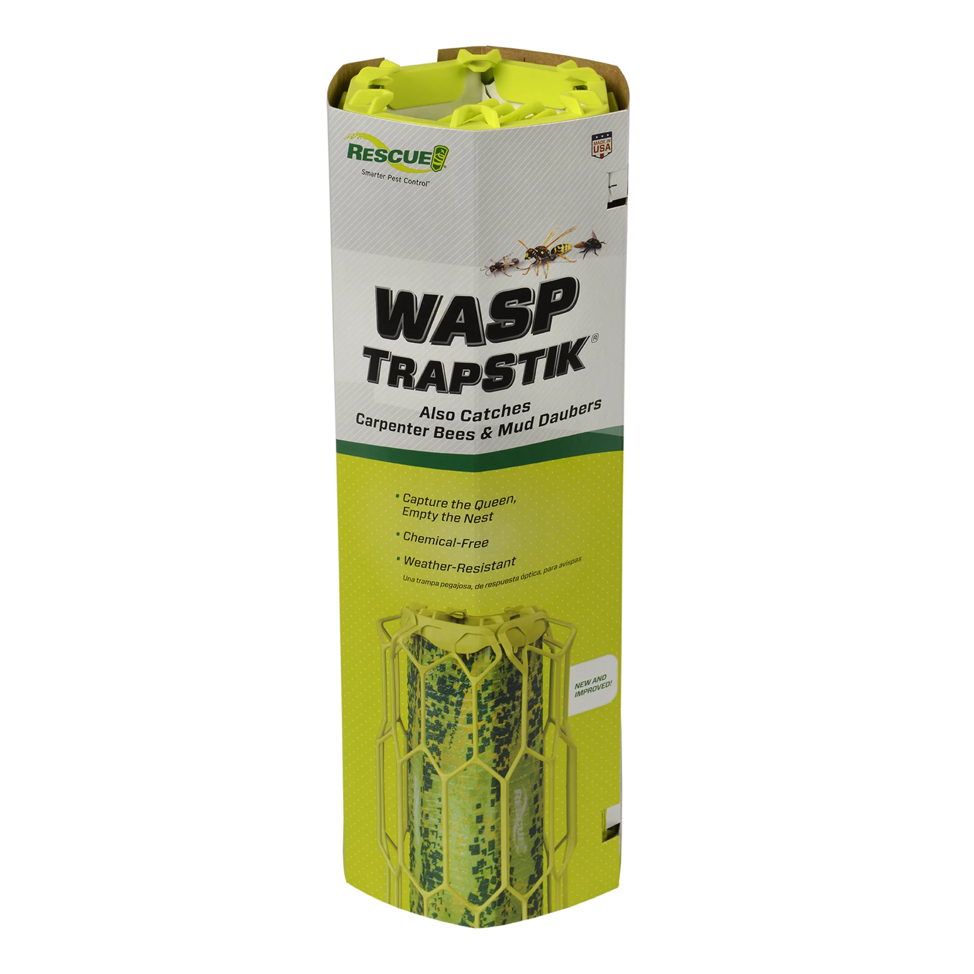 RESCUE! Wasp Trap Stick, Wasp and Yellowjacket Catcher, 1 Pack - Walmart.com $9.43