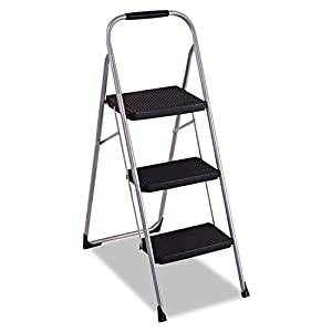 Cosco Three Step Big Step Folding Step Stool With Rubber Hand Grip 3 Step 38 72