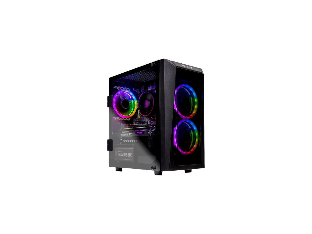 kyTech - Gaming Desktop PC - AMD Ryzen 5 3600 (6-Core 3.6 GHz), NVIDIA GeForce RTX 2070 SUPER (8 GB), 16 GB DDR4, 500 GB SSD, AMD B450, Windows 10 Home 64-bit, Blaze II $1050