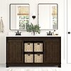 60&amp;quot; Braylen Double Bathroom Vanity w/ Vitreous China Top (Saw Cut Espresso) $570 + Free Shipping