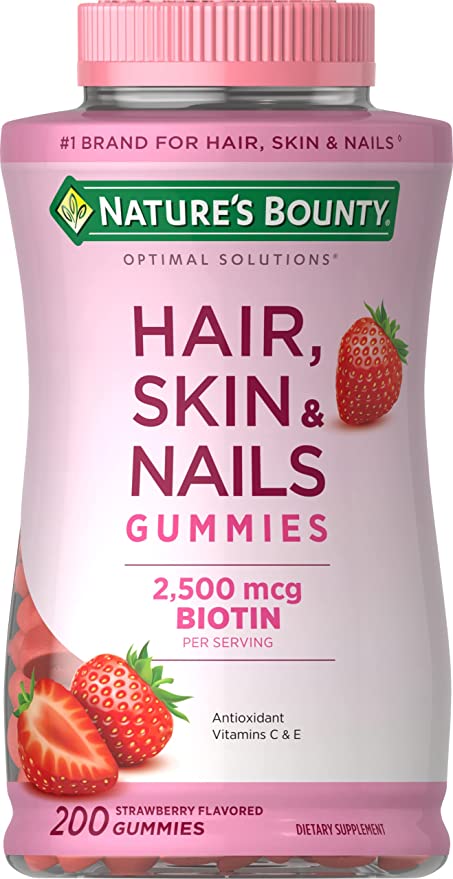200-Count Nature's Bounty Hair, Skin & Nails w/ Biotin Gummy Vitamins (Strawberry) 2 for $12.07 ($6.04 each) + Free Shipping w/ Prime or on $25+