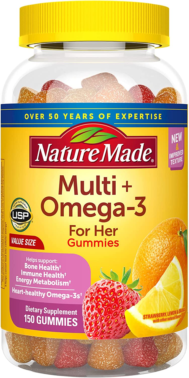 150-Count Nature Made Women's Omega-3 Multivitamin Gummies 2 for $14.99 ($7.50 each) + Free Shipping w/ Prime or on $25+