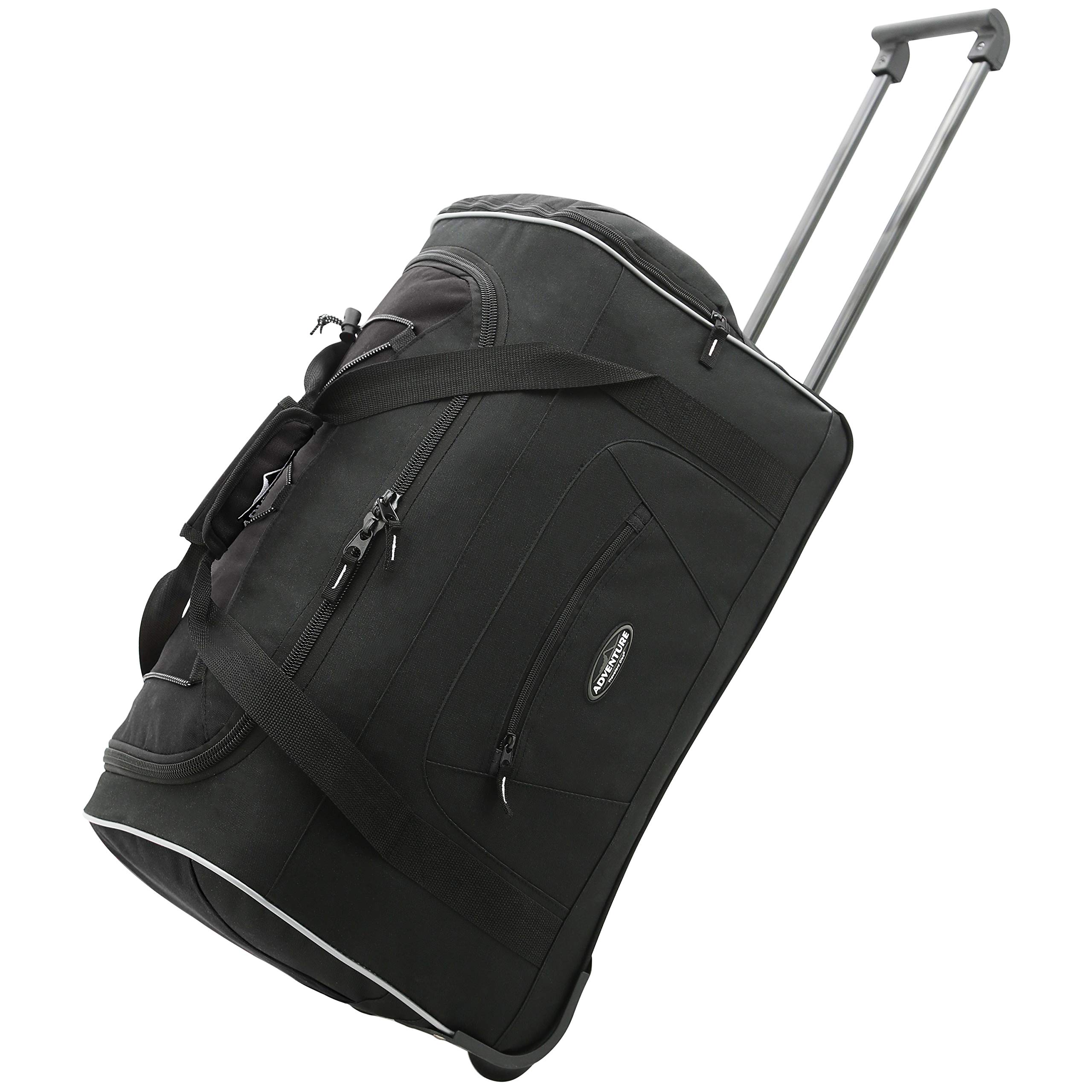 22" Travelers Club Adventure Upright Rolling Duffel Bag (Black) $24 + Free Shipping w/ Prime or on $25+