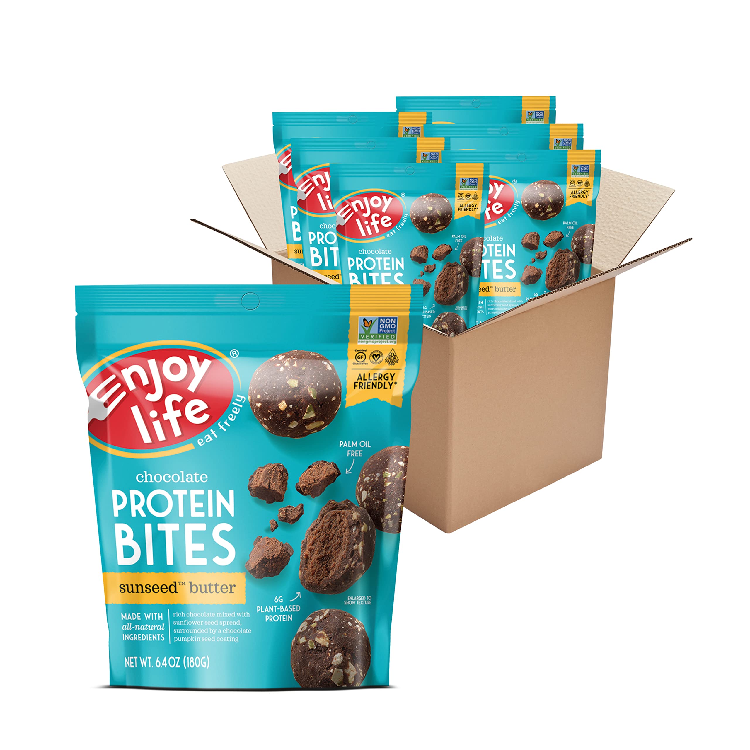 6-Pack 6.4-Oz Enjoy Life Enjoy Bites SunSeed Butter Chocolate Protein Bites $29.64 ($4.94 each) + Free Shipping