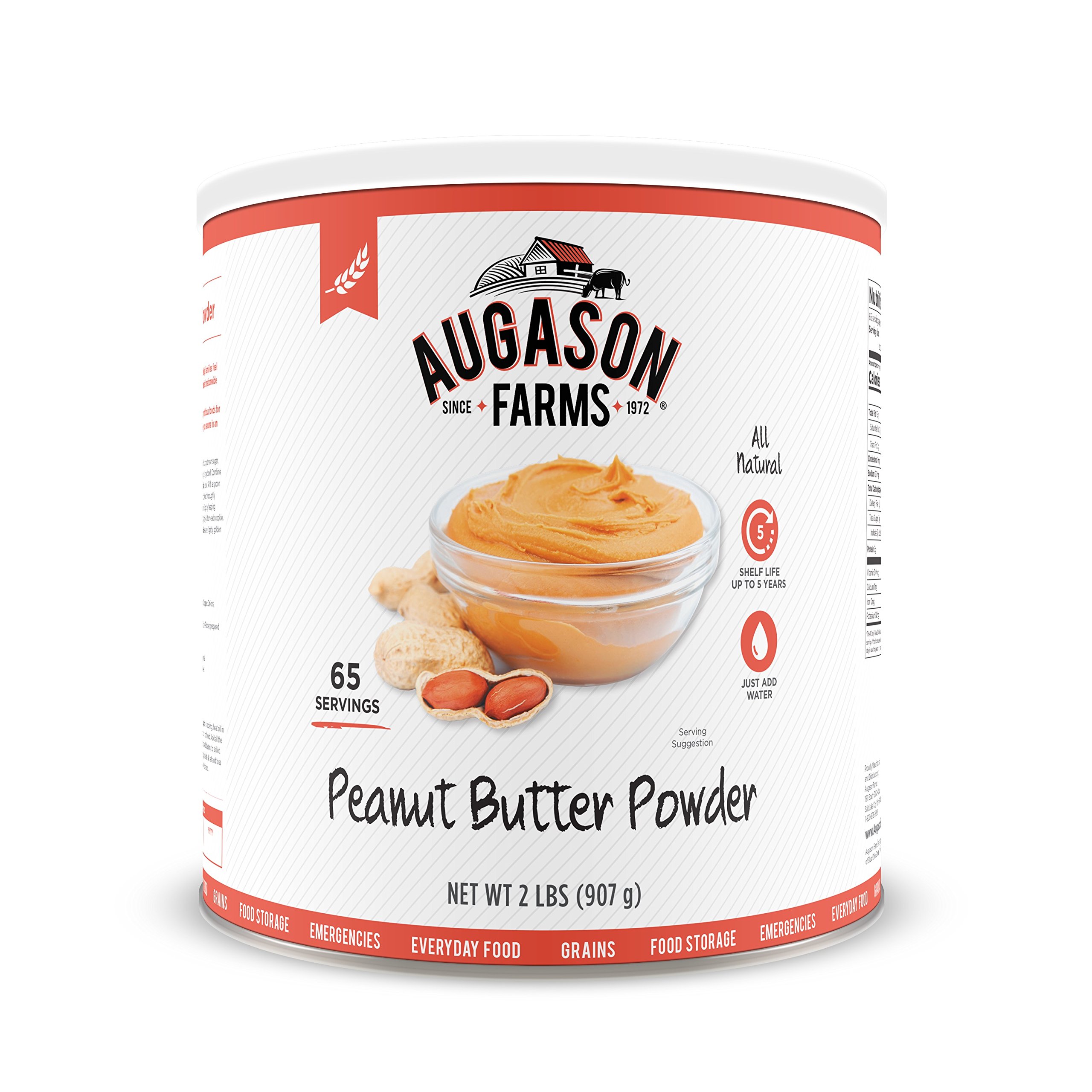 2-Lbs Augason Farms Peanut Buter Powder $12.22 + Free Shipping w/ Prime or $25+