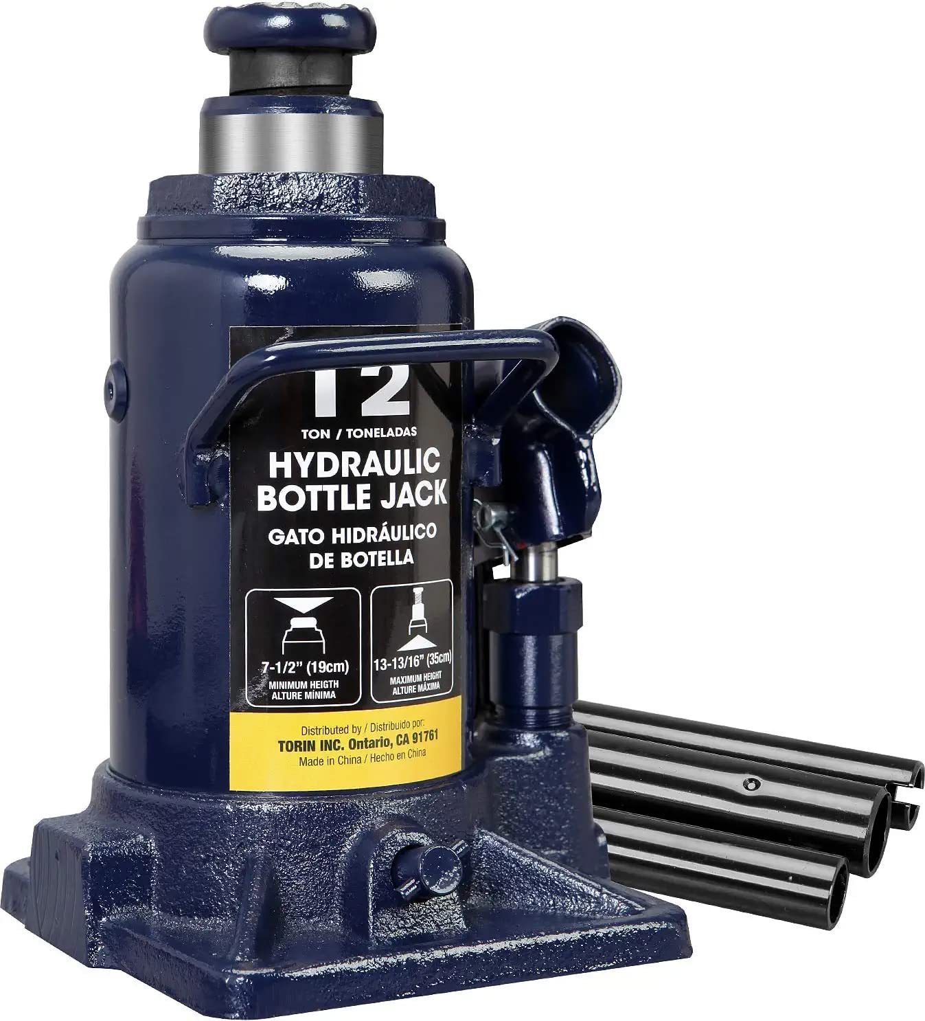 Big Red 12-Ton (24,000 Lbs) Torin Hydraulic Car Bottle Jack (Blue, AT91207UR) $32.42 + Free Shipping