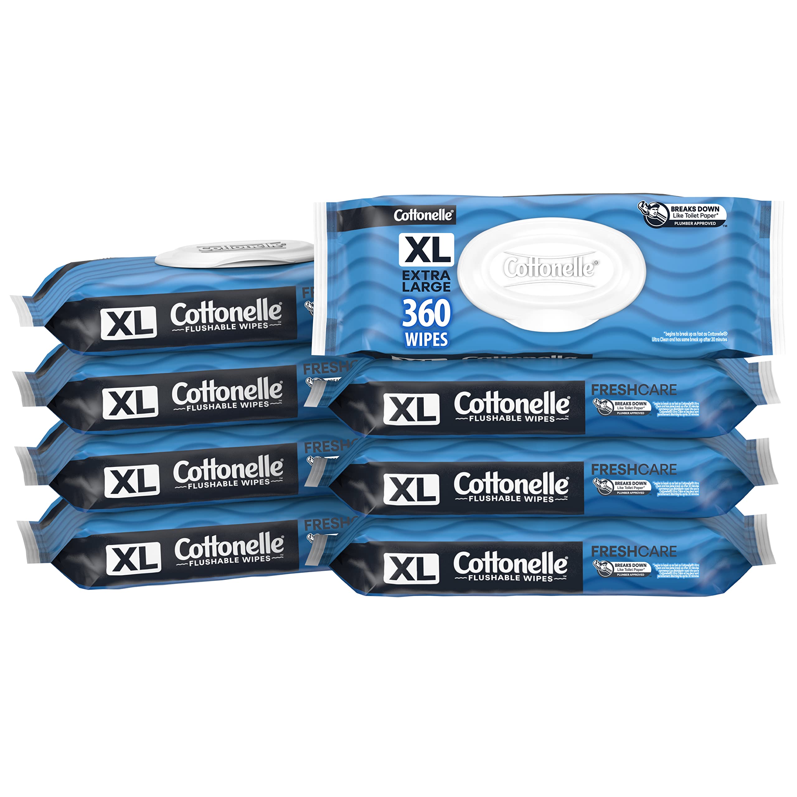 8-Pack 45-Count Cottonelle XL Flushable Wet Wipes $19.94 ($2.49 each) w/ S&S + Free Shipping w/ Prime or on $25+ 8-Pack 45-Count... 