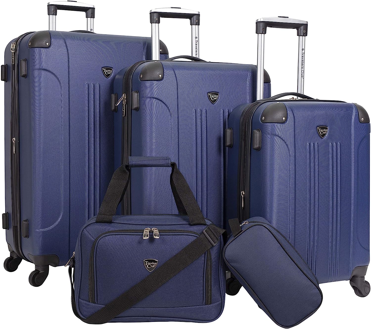 5Piece Travelers Club Chicago Hardside Expandable Spinner Luggage Set