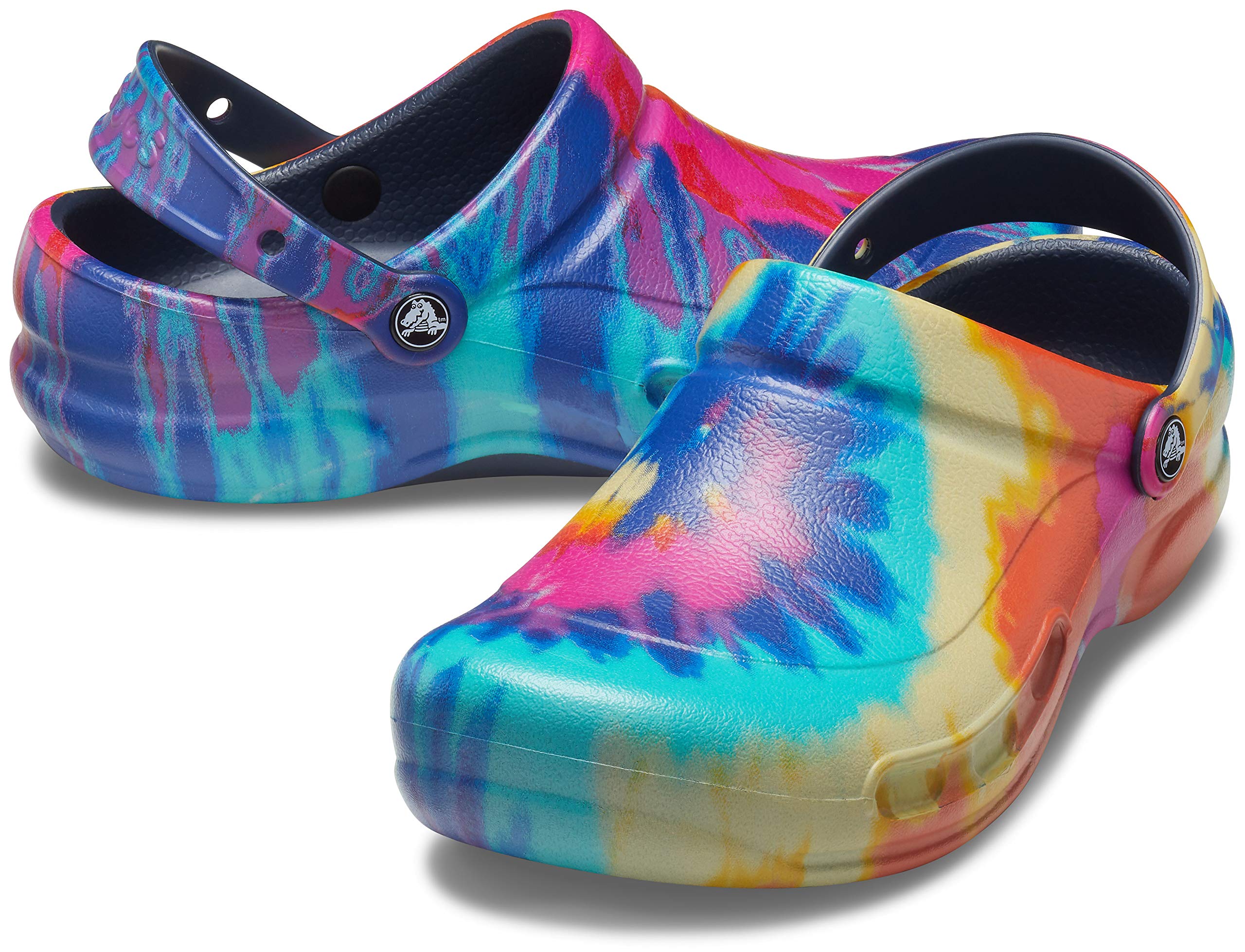 Crocs Unisex-Adult Slip Resistant Bistro Clogs (Size 4-17, Tie Dye/Navy) $20.87 + Free Shipping w/ Prime or on $35+