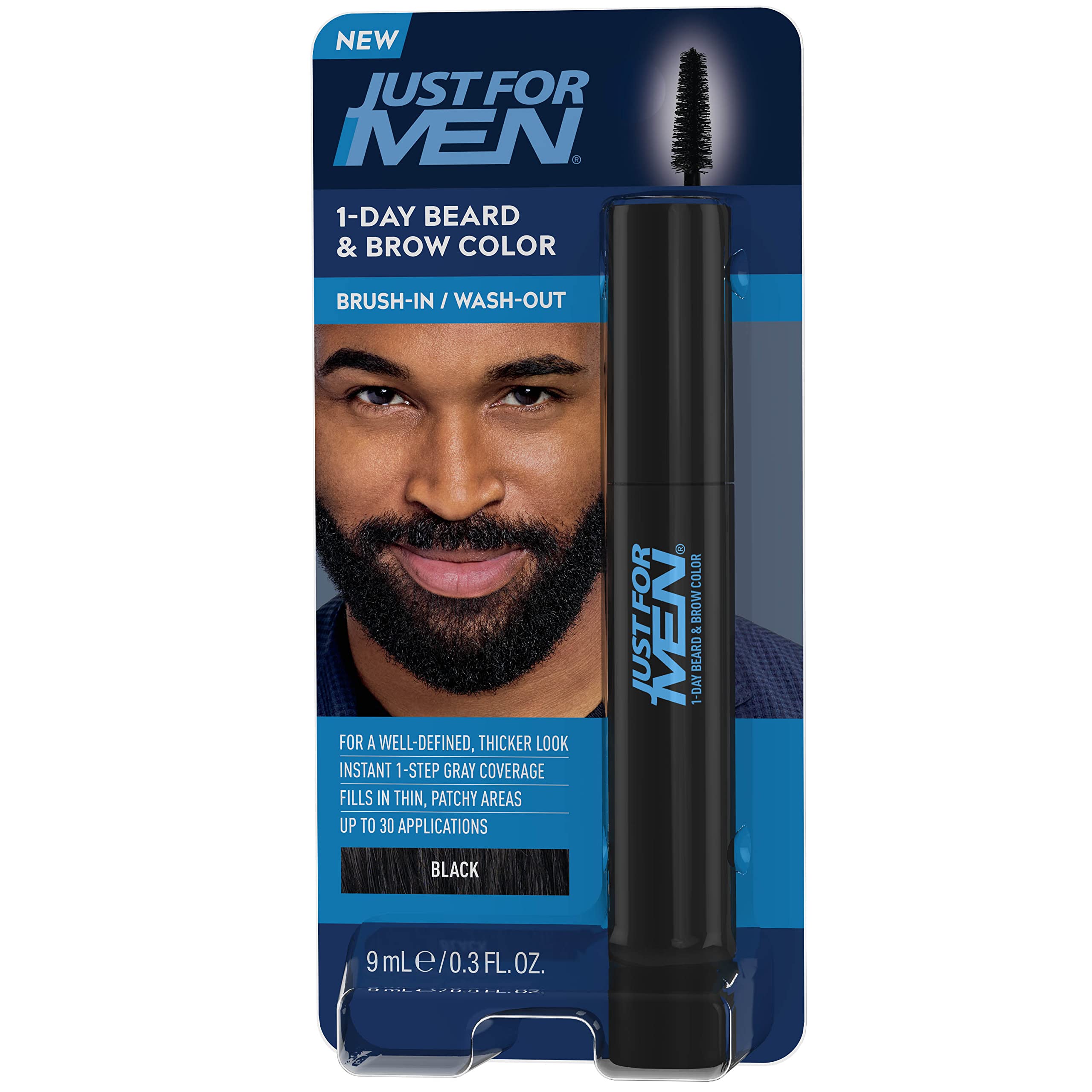 Just for Men 1-Day Beard & Brow Color (Various Colors) $9.50 w/ S&S + Free Shipping w/ Prime or on $35+
