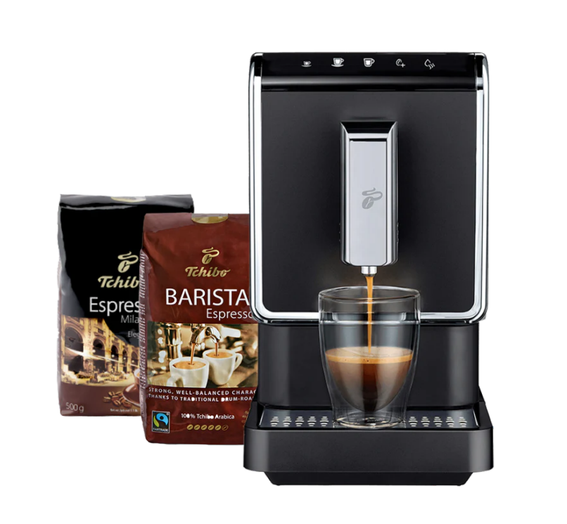 Tchibo: The Tchibo Machine Grind & Brew Single-Serve Coffee & Espresso Maker w/ 2 Bags Espresso Beans $299 & More + Free Shipping on $55+